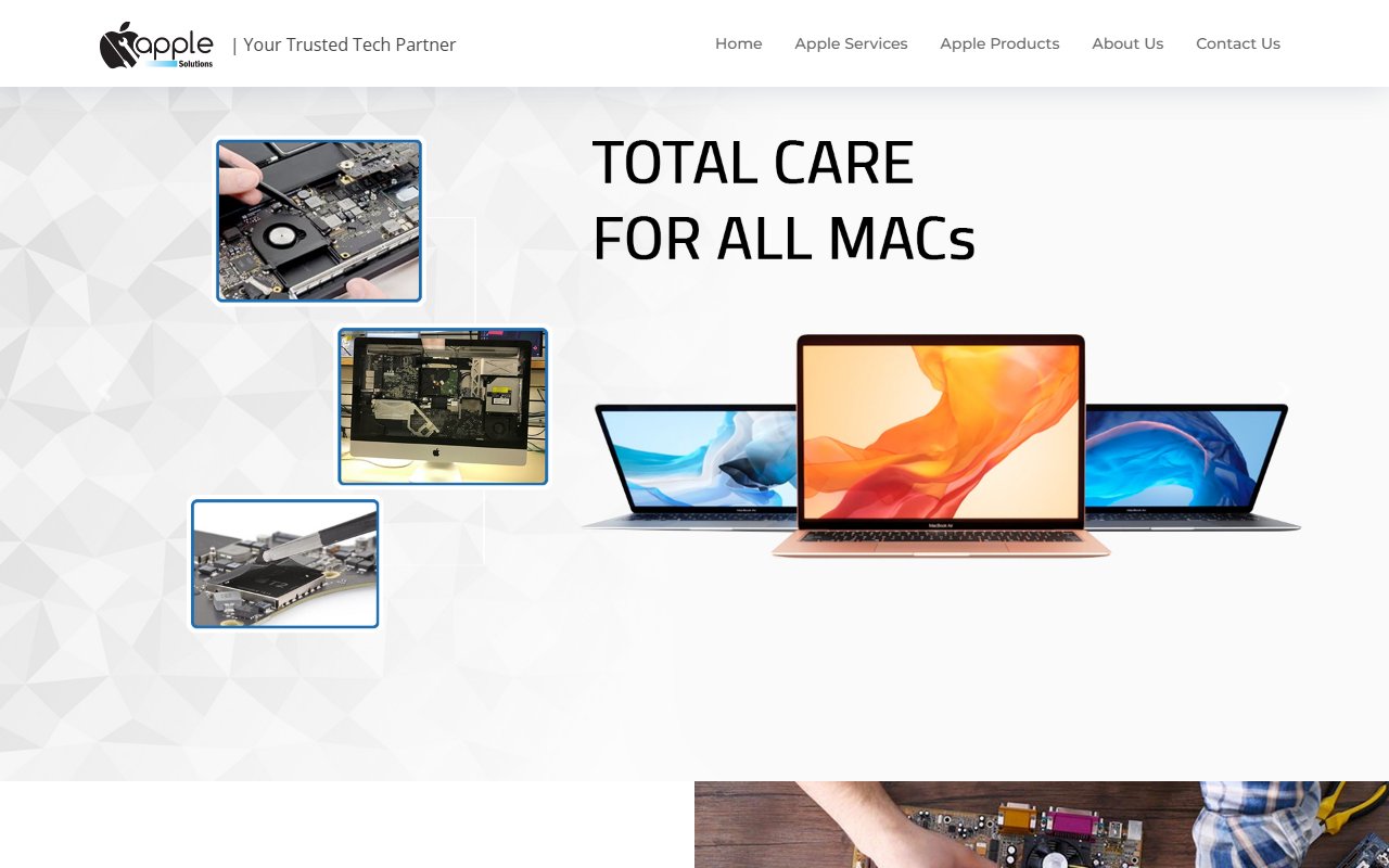 applesolutions.in Screen 1