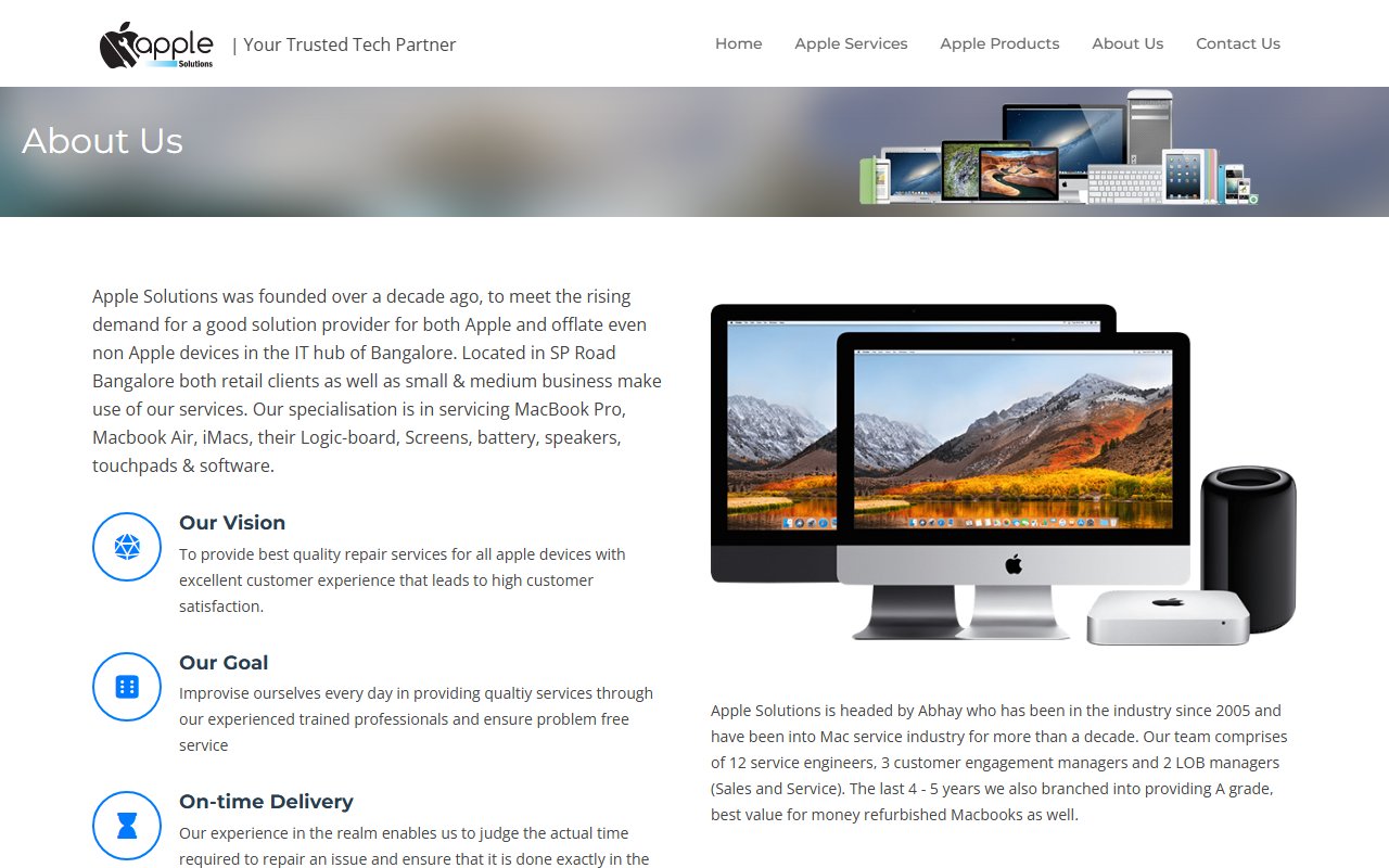 applesolutions.in Screen 2