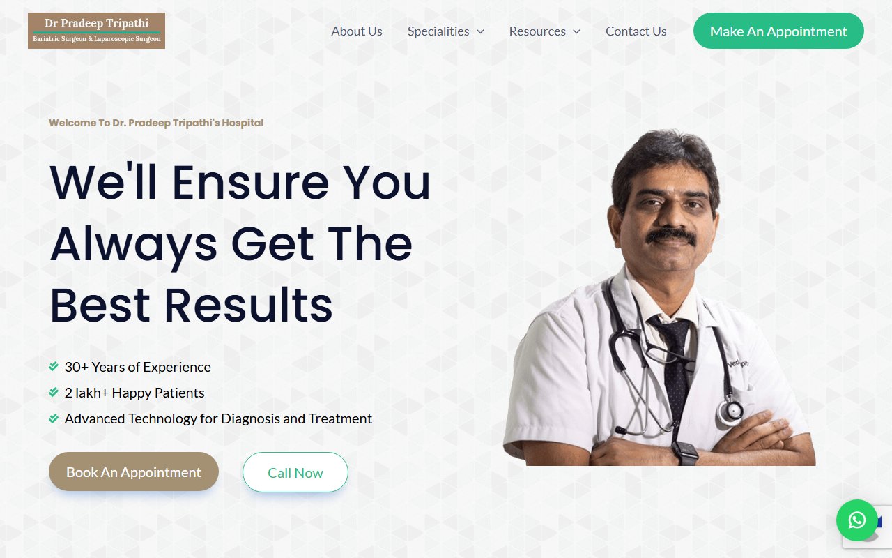 drpradeeptripathi.com Screen 1