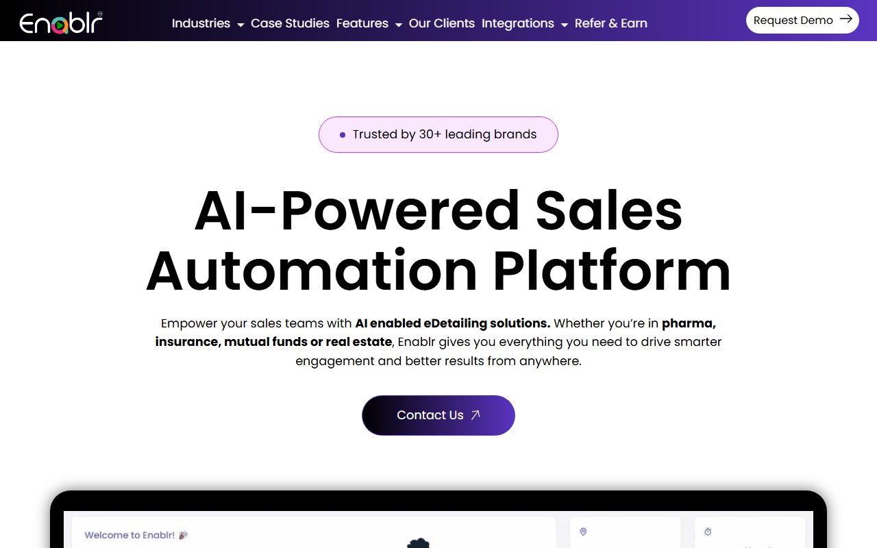 EnablrSales Dashboard View