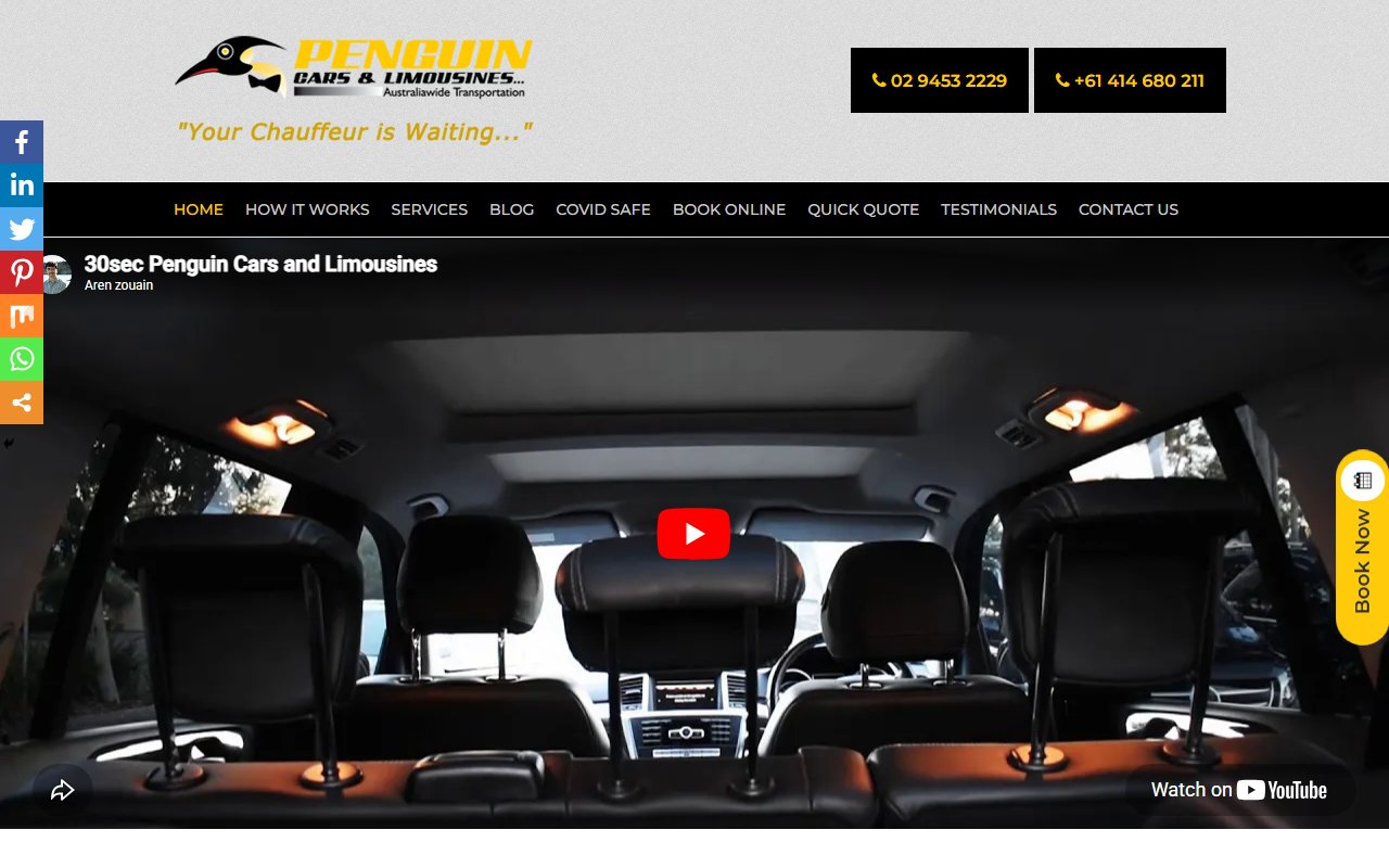 penguinlimo.com.au Screen 1