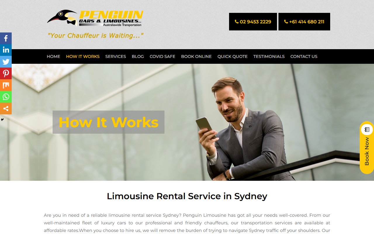penguinlimo.com.au Screen 3